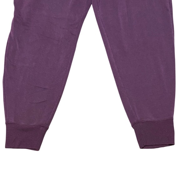 Athleta Tencel Fleece Joggers Purple High Rise Tapered Sweatpants Lounge Large - Picture 12 of 12